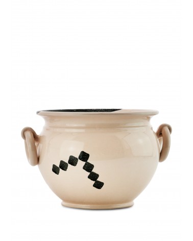 CACHEPOT CLASSIC CON ANELLI CM. 35 KIASMO QUADRI